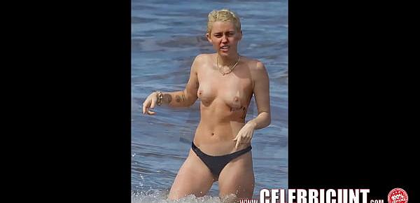  Miley Cyrus Flaunting Her Hot Nude Body Again